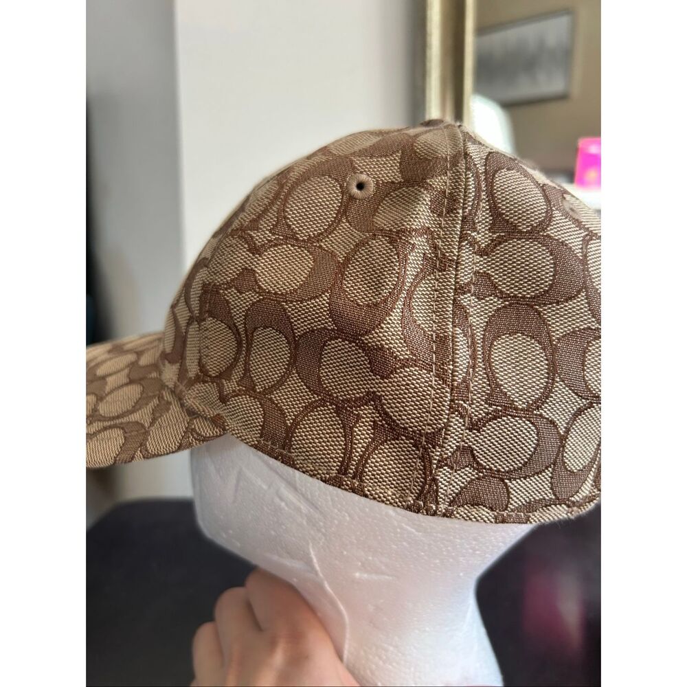 Coach Limited Edition Men's Cap Brown Adjustable Size Authentic Logo - Picture 4 of 5